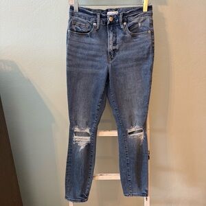 Good American Skinny High Rise 6/28 Distressed Women's Jeans